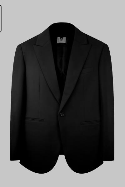 Áo Jacket Blazer Nam Một Nút Đen Ve Nhọn VD006